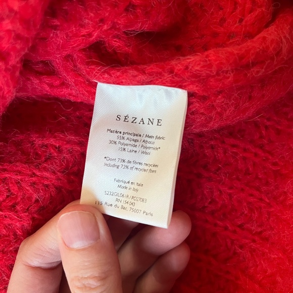 Sezane Emile Cardigan in Red - Picture 5 of 6